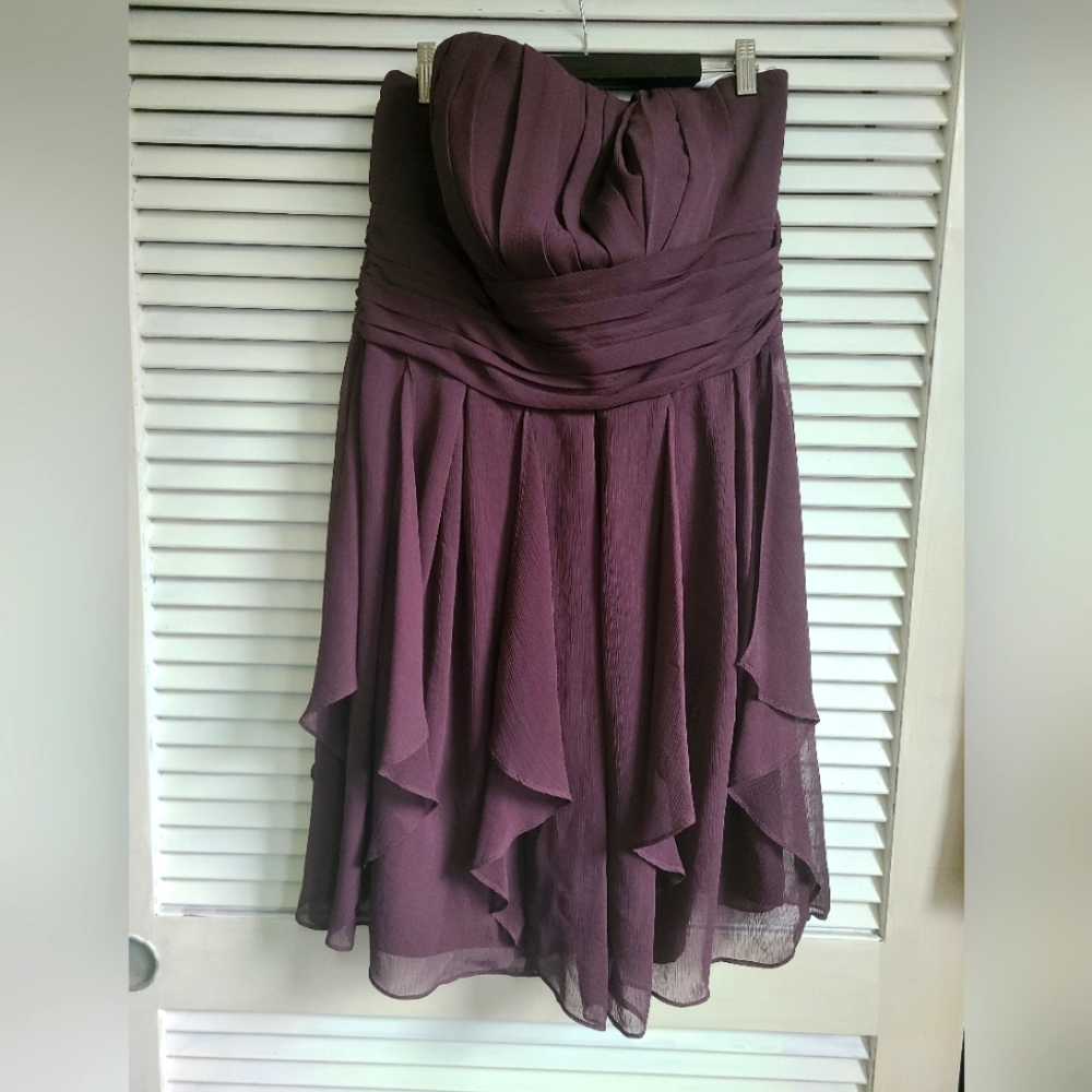 David's Bridal strapless truffle dress | Size 16